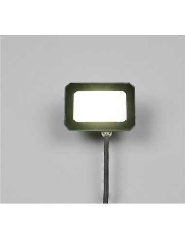 Proyector LED exterior FUNCHAL 12x8cm orientable  20W 1800lm, 4000K Negro