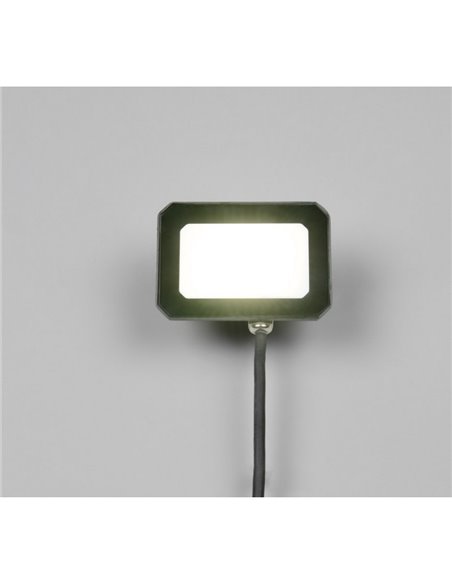 Proyector LED exterior FUNCHAL 12x8cm orientable  20W 1800lm, 4000K Negro