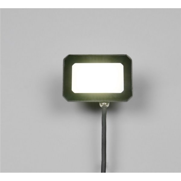 Proyector LED exterior FUNCHAL 12x8cm orientable  20W 1800lm, 4000K Negro