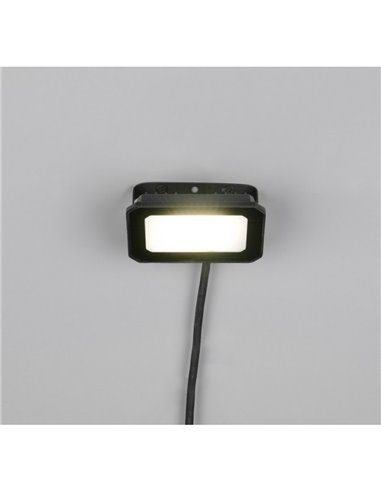 Proyector LED exterior FUNCHAL 12x8cm orientable  20W 1800lm, 4000K Negro