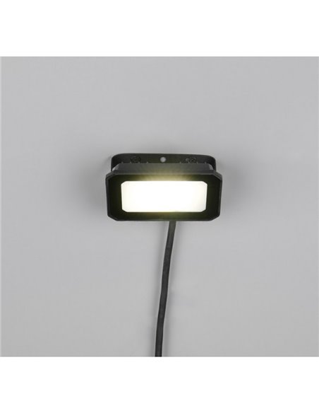 Proyector LED exterior FUNCHAL 12x8cm orientable  20W 1800lm, 4000K Negro