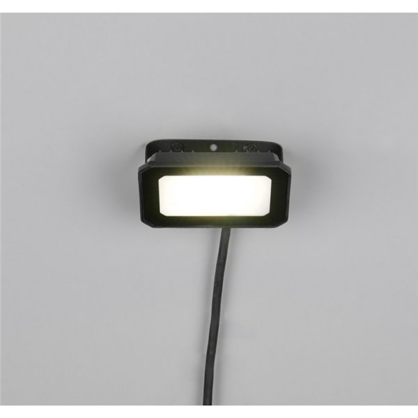 Proyector LED exterior FUNCHAL 12x8cm orientable  20W 1800lm, 4000K Negro