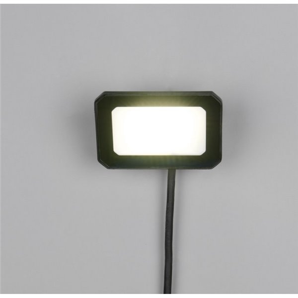 Proyector LED exterior FUNCHAL 12x8cm orientable  20W 1800lm, 4000K Negro