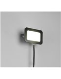 Proyector LED exterior FUNCHAL 12x8cm orientable  20W 1800lm, 4000K Negro