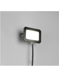 Proyector LED exterior FUNCHAL 12x8cm orientable  20W 1800lm, 4000K Negro 2