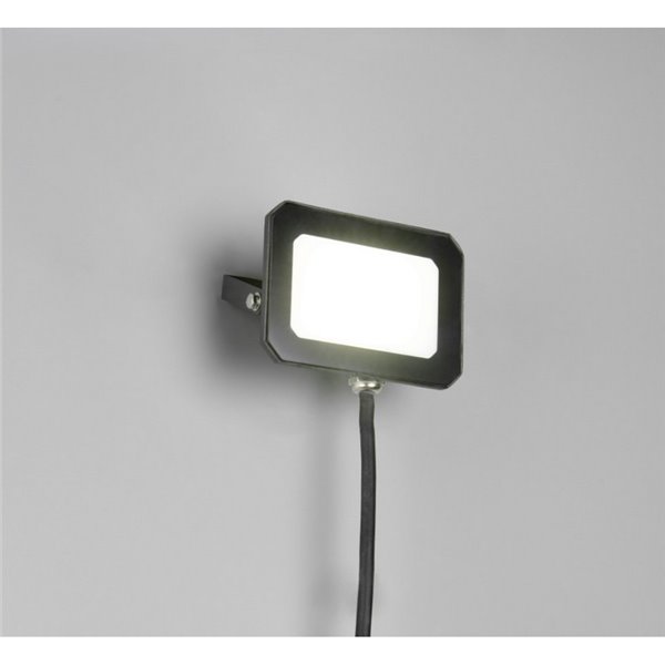 Proyector LED exterior FUNCHAL 12x8cm orientable  20W 1800lm, 4000K Negro