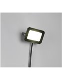 Proyector LED exterior FUNCHAL 12x8cm orientable  20W 1800lm, 4000K Negro