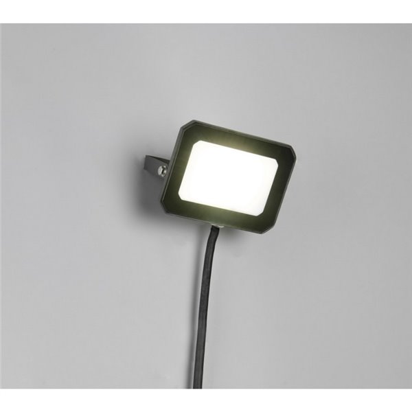 Proyector LED exterior FUNCHAL 12x8cm orientable  20W 1800lm, 4000K Negro