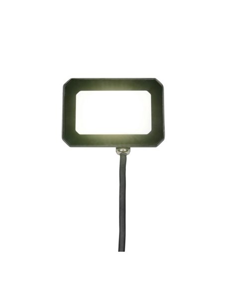 Proyector LED exterior FUNCHAL 12x8cm orientable  20W 1800lm, 4000K Negro