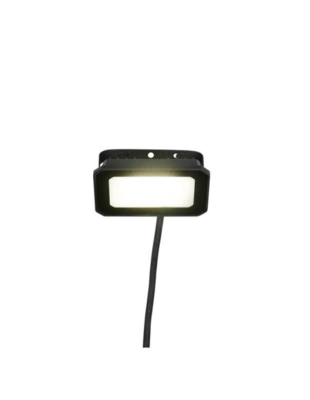 Proyector LED exterior FUNCHAL 12x8cm orientable  20W 1800lm, 4000K Negro