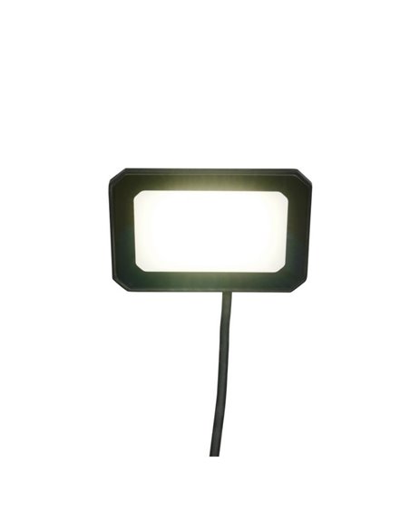 Proyector LED para exterior FUNCHAL 14x10cm orientable  20W 1800lm, 4000K Negro