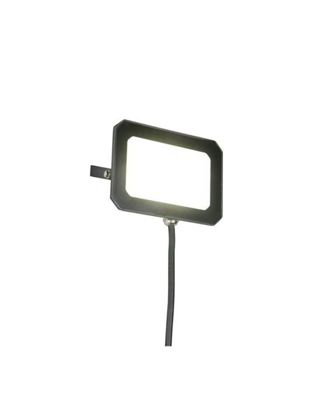 Proyector LED para exterior FUNCHAL 14x10cm orientable  20W 1800lm, 4000K Negro