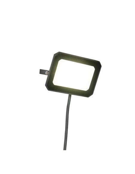Proyector LED para exterior FUNCHAL 14x10cm orientable  20W 1800lm, 4000K Negro