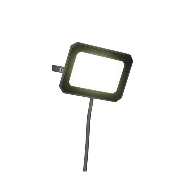 Proyector LED para exterior FUNCHAL 14x10cm orientable  20W 1800lm, 4000K Negro