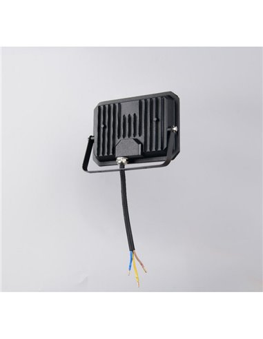 Proyector LED para exterior FUNCHAL 14x10cm orientable  20W 1800lm, 4000K Negro