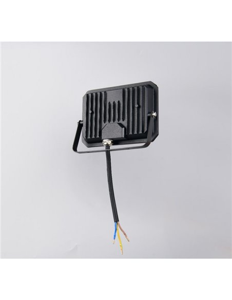 Proyector LED para exterior FUNCHAL 14x10cm orientable  20W 1800lm, 4000K Negro