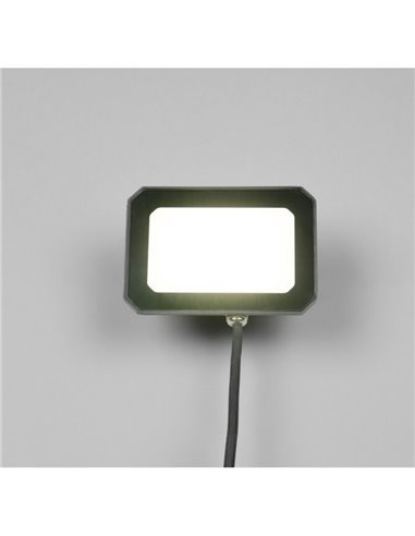 Proyector LED para exterior FUNCHAL 14x10cm orientable  20W 1800lm, 4000K Negro