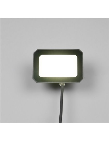 Proyector LED para exterior FUNCHAL 14x10cm orientable  20W 1800lm, 4000K Negro