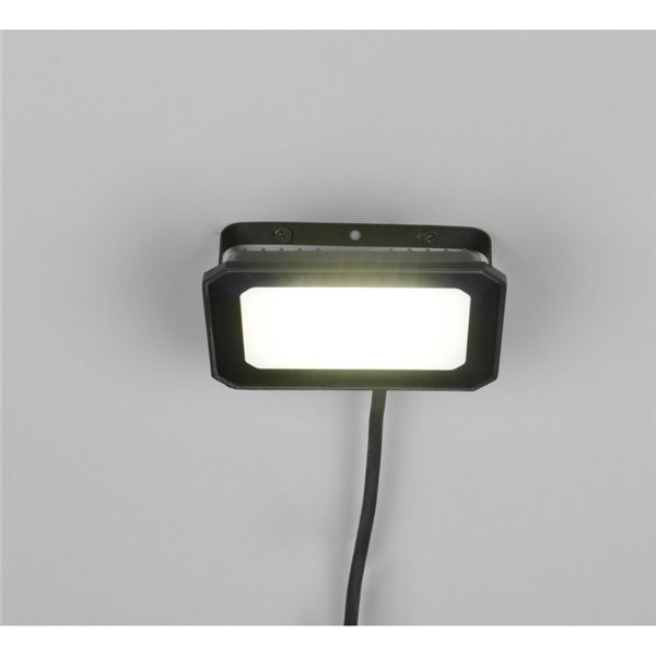 Proyector LED para exterior FUNCHAL 14x10cm orientable  20W 1800lm, 4000K Negro