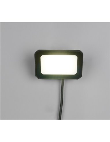 Proyector LED para exterior FUNCHAL 14x10cm orientable  20W 1800lm, 4000K Negro