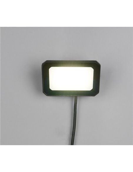 Proyector LED para exterior FUNCHAL 14x10cm orientable  20W 1800lm, 4000K Negro