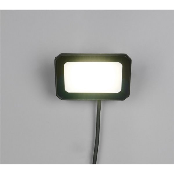 Proyector LED para exterior FUNCHAL 14x10cm orientable  20W 1800lm, 4000K Negro