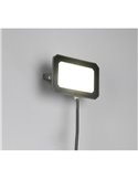 Proyector LED para exterior FUNCHAL 14x10cm orientable  20W 1800lm, 4000K Negro