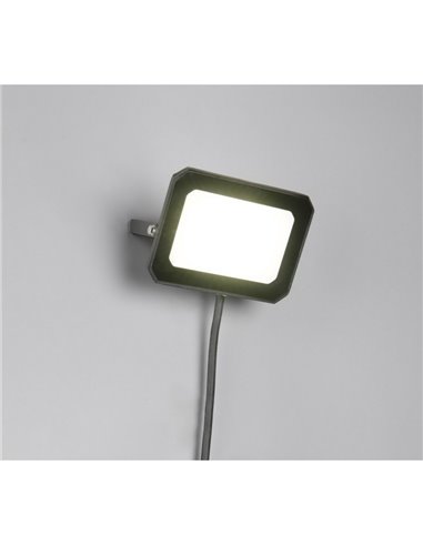 Proyector LED para exterior FUNCHAL 14x10cm orientable  20W 1800lm, 4000K Negro