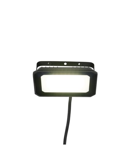 Proyector LED para exterior FUNCHAL 14x10cm orientable  20W 1800lm, 4000K Negro