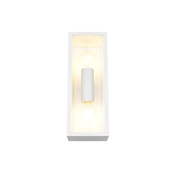 Aplique para exterior GARONNE 2 luces, alargado y rectangular bombilla excl. 2x E27 max. 10W IP44 Blanco