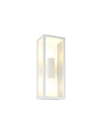 Aplique para exterior GARONNE 2 luces, alargado y rectangular bombilla excl. 2x E27 max. 10W IP44 Blanco