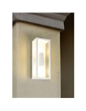 Aplique para exterior GARONNE 2 luces, alargado y rectangular bombilla excl. 2x E27 max. 10W IP44 Blanco