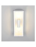 Aplique para exterior GARONNE 2 luces, alargado y rectangular bombilla excl. 2x E27 max. 10W IP44 Blanco