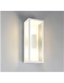 Aplique para exterior GARONNE 2 luces, alargado y rectangular bombilla excl. 2x E27 max. 10W IP44 Blanco