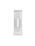 Aplique para exterior GARONNE 2 luces, alargado y rectangular bombilla excl. 2x E27 max. 10W IP44 Blanco