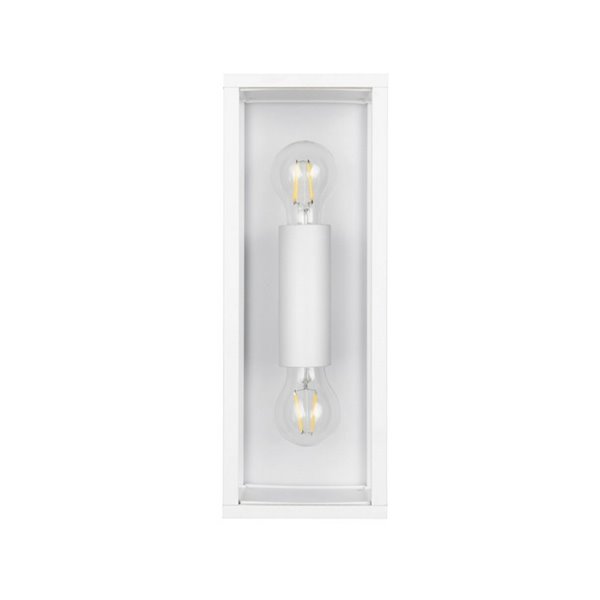 Aplique para exterior GARONNE 2 luces, alargado y rectangular bombilla excl. 2x E27 max. 10W IP44 Blanco