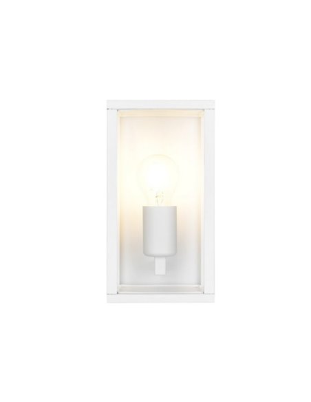 Aplique para exterior rectangular GARONNE 1 luz, bombilla excl. 2x E27 max. 10W IP44 Blanco