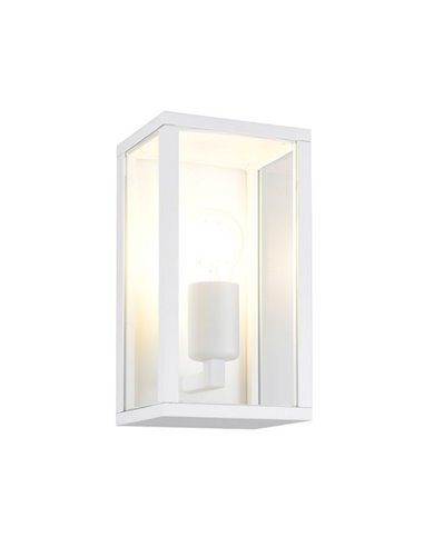 Aplique para exterior rectangular GARONNE 1 luz, bombilla excl. 2x E27 max. 10W IP44 Blanco