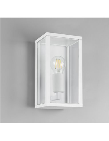 Aplique para exterior rectangular GARONNE 1 luz, bombilla excl. 2x E27 max. 10W IP44 Blanco