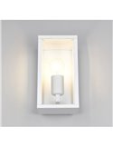 Aplique para exterior rectangular GARONNE 1 luz, bombilla excl. 2x E27 max. 10W IP44 Blanco