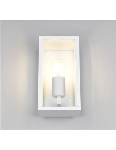 Aplique para exterior rectangular GARONNE 1 luz, bombilla excl. 2x E27 max. 10W IP44 Blanco