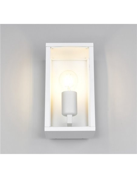 Aplique para exterior rectangular GARONNE 1 luz, bombilla excl. 2x E27 max. 10W IP44 Blanco
