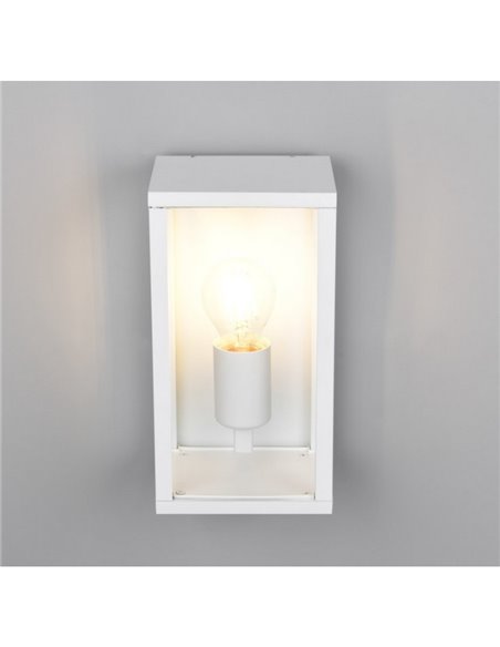 Aplique para exterior rectangular GARONNE 1 luz, bombilla excl. 2x E27 max. 10W IP44 Blanco