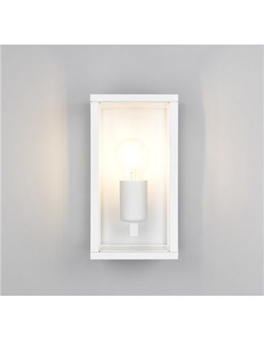 Applique d'extérieur rectangulaire GARONNE, 1 lumière, ampoule exclue. 2x E27 max. 10W IP44 Blanc