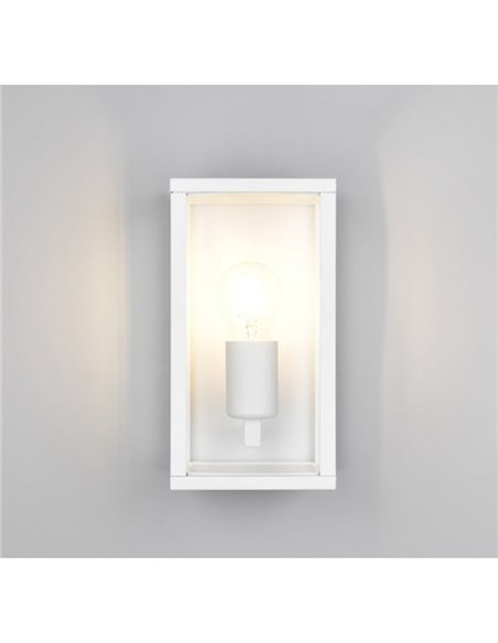 Luminária de parede retangular para área externa GARONNE, 1 luz, lâmpada excl. 2x E27 máx. 10W IP44 Branco