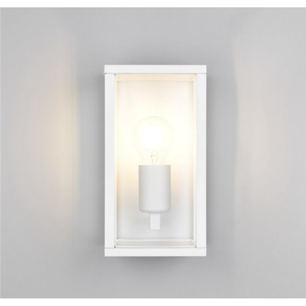 Aplique para exterior rectangular GARONNE 1 luz, bombilla excl. 2x E27 max. 10W IP44 Blanco