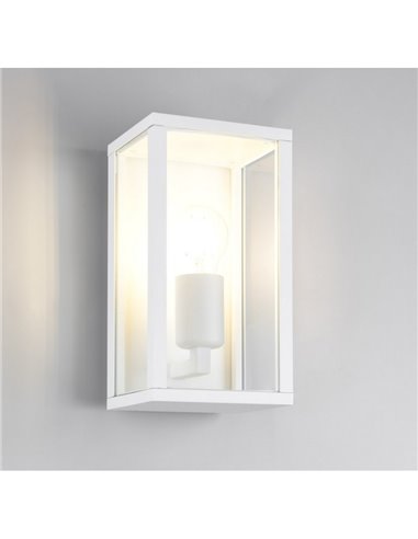 Applique d'extérieur rectangulaire GARONNE, 1 lumière, ampoule exclue. 2x E27 max. 10W IP44 Blanc