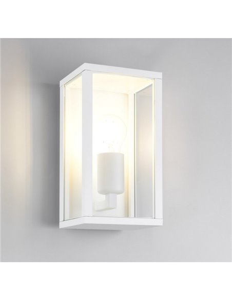 Aplique para exterior rectangular GARONNE 1 luz, bombilla excl. 2x E27 max. 10W IP44 Blanco