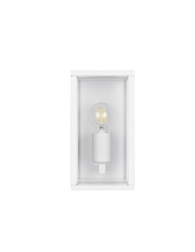 Aplique para exterior rectangular GARONNE 1 luz, bombilla excl. 2x E27 max. 10W IP44 Blanco