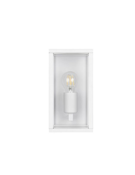 Aplique para exterior rectangular GARONNE 1 luz, bombilla excl. 2x E27 max. 10W IP44 Blanco